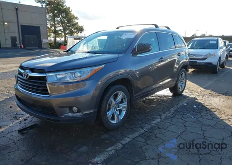 2015 Toyota Highlander Limited V6 from USA, damaged, VIN 5TDDKRFH8FS090632